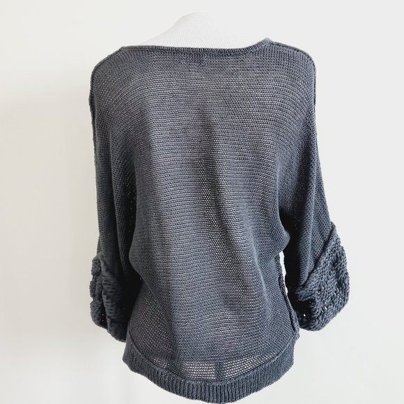 😍 TSE Linen Crochet V-Neck Sweater - Picture 6 of 10
